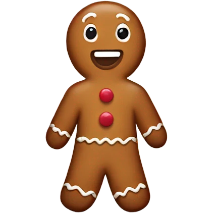 gingerbread man emoji