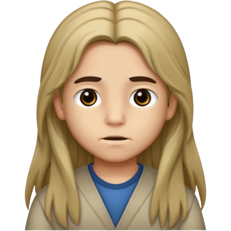 Niño con pelo largo emoji
