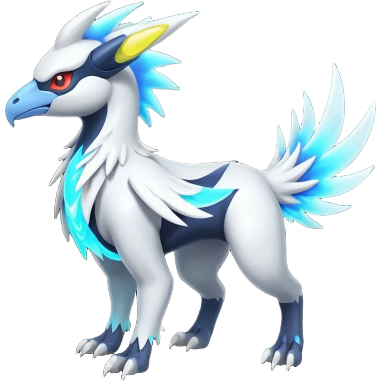 Neon Vibrant Pulsating Trail-glowing Chromatic Trico-Absol-Kyurem-Silvally-fusion-hybrid emoji