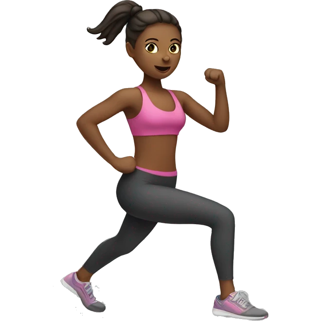 Exercising girl emoji