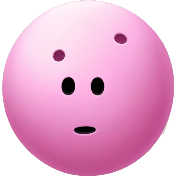 light pink pickle-ball ball, no face emoji