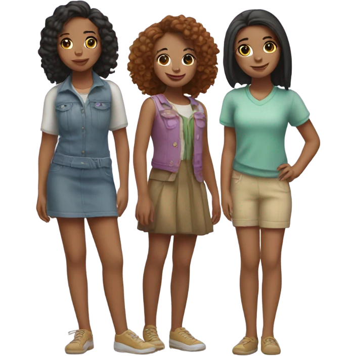 trio of girls  emoji