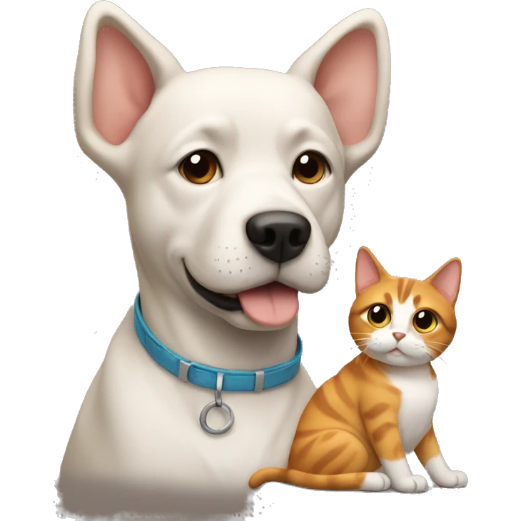 Dog with cat emoji