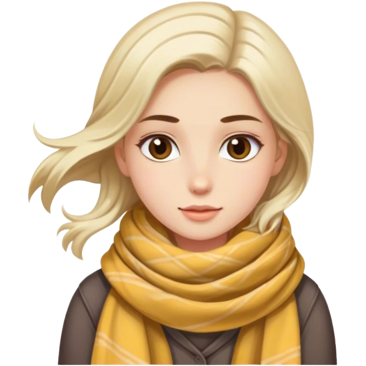 Girl wearing scarf emoji
