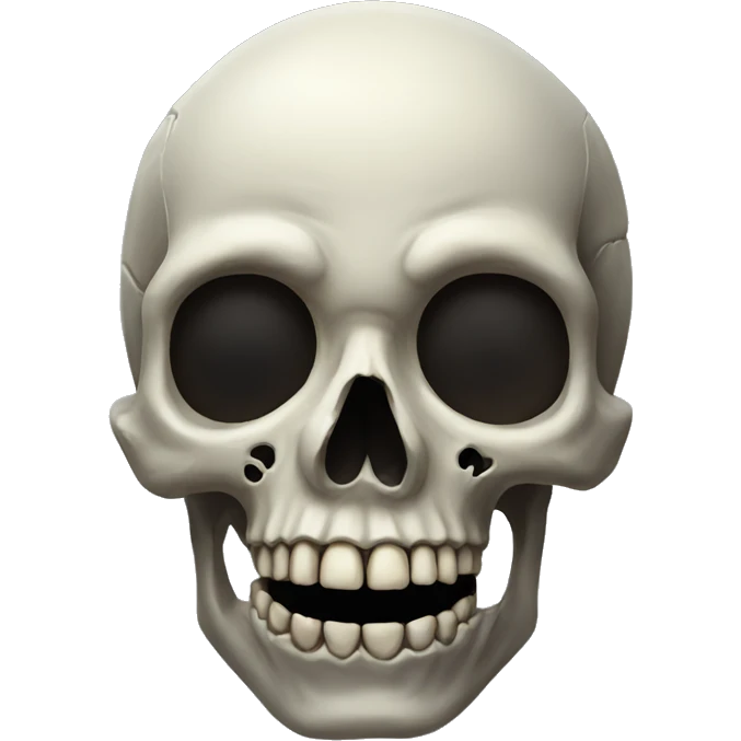 creepy realistic skull emoji