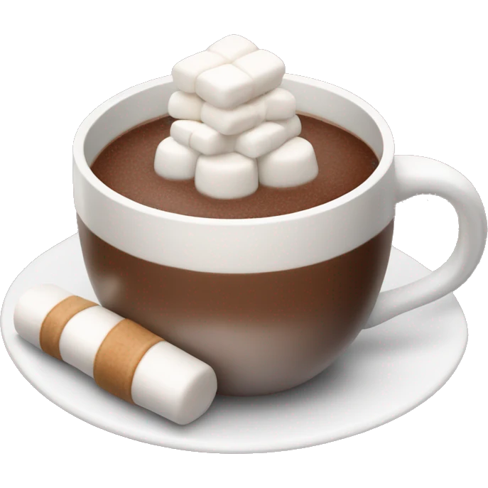 Hot chocolate with marshmallows  emoji