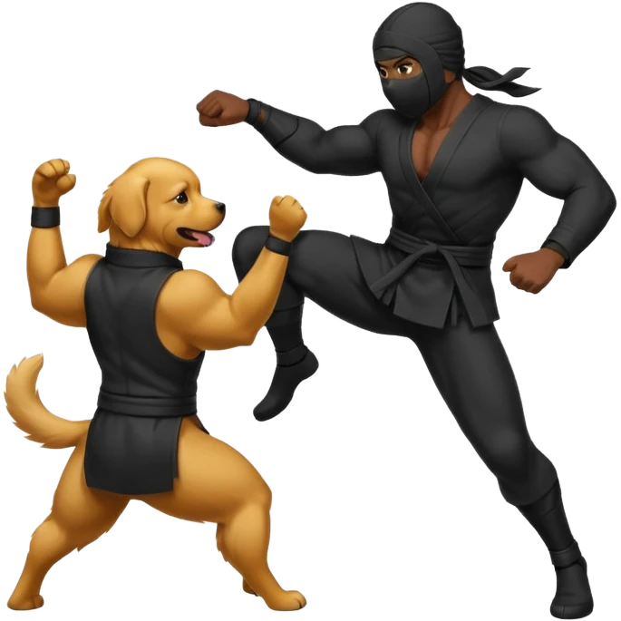 Ninga vs dog emoji