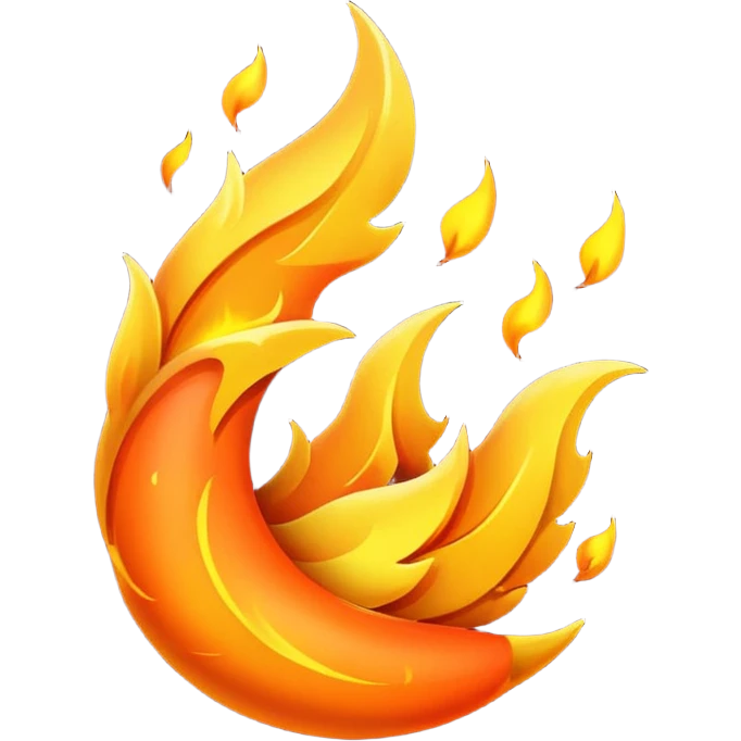 Asme fuego soplando por el viento emoji