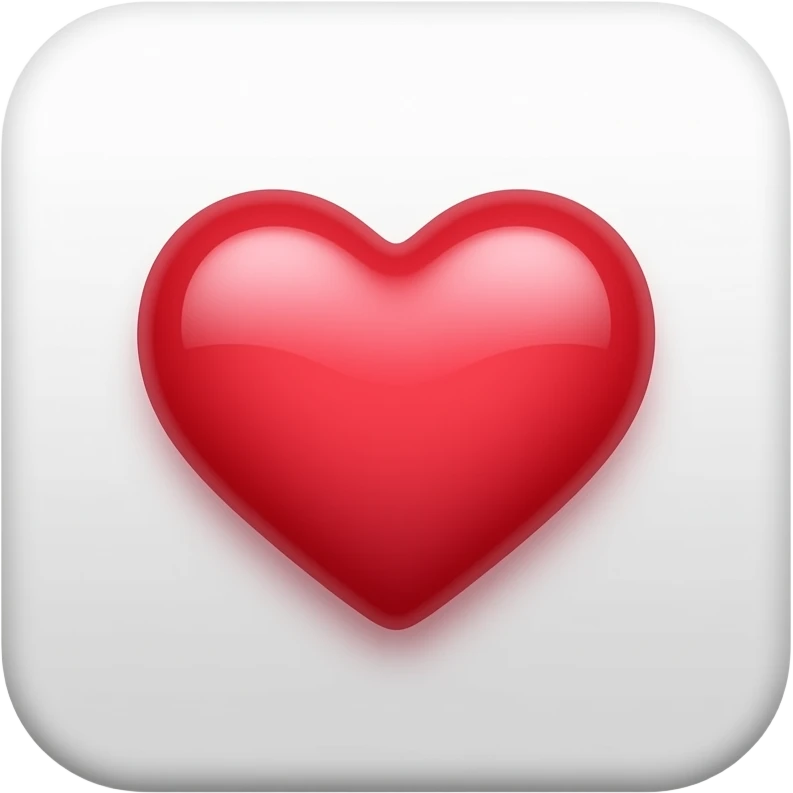 realistic 3D icon for ROMANTIC, minimal square cards, centered object, soft shadow, white background, subtle gradient, premium mobile UI design emoji