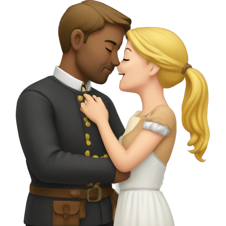 german couple kissing emoji