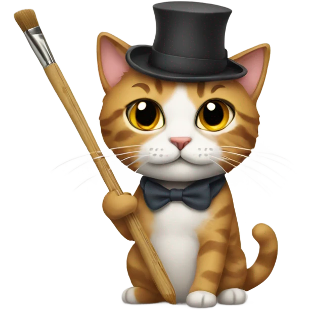 Cat as artist emoji