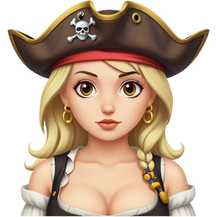 Pirate girl with big uncovered tits  emoji