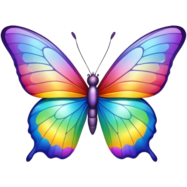 Butterfly having rainbow wings  emoji