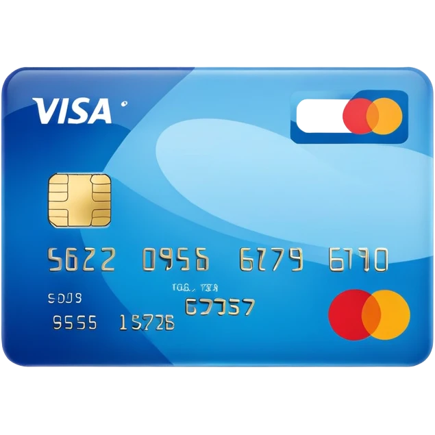 credit card with visa logo emoji