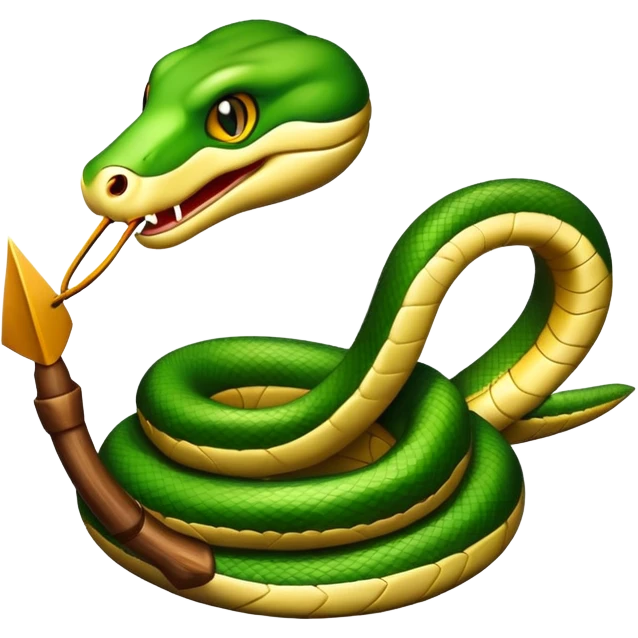Snake with a arrow through it emoji