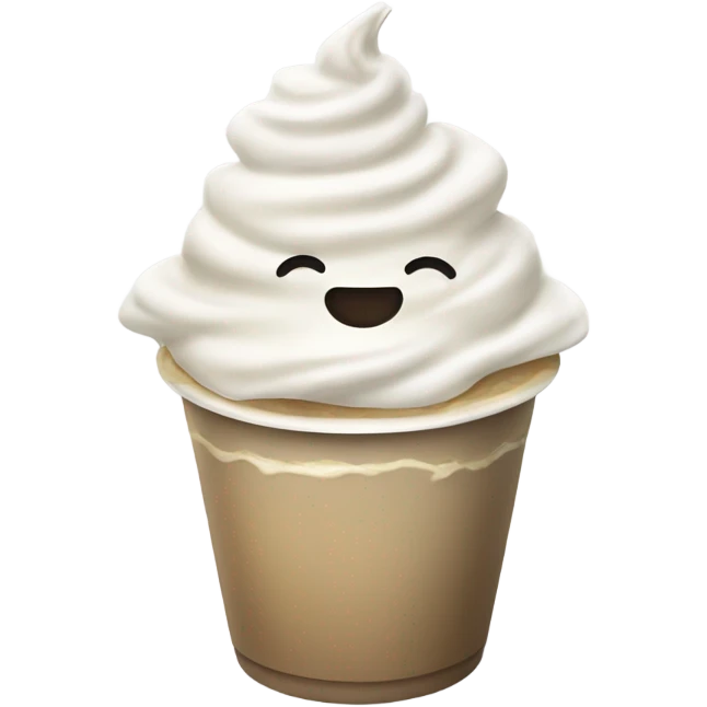 white starbucks with cream emoji