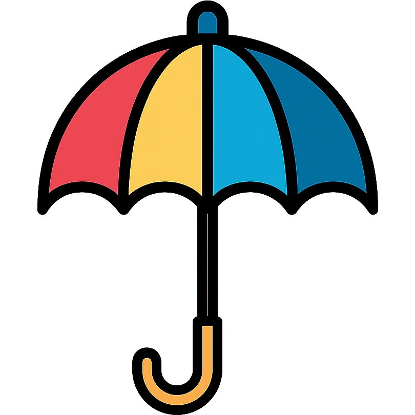 umbrella, color outline icon style emoji