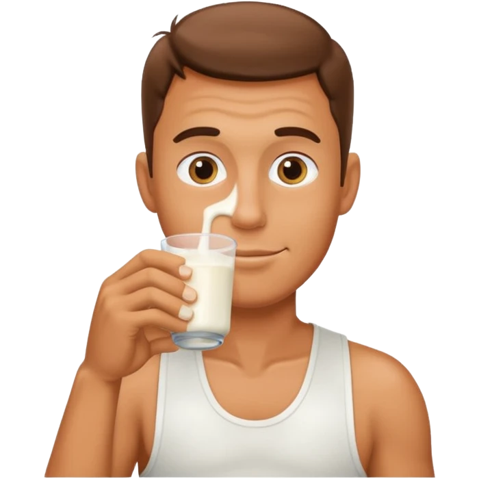 hombre tomando leche emoji