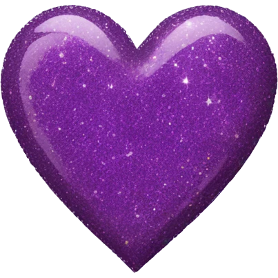 Purple heart with glitter  emoji