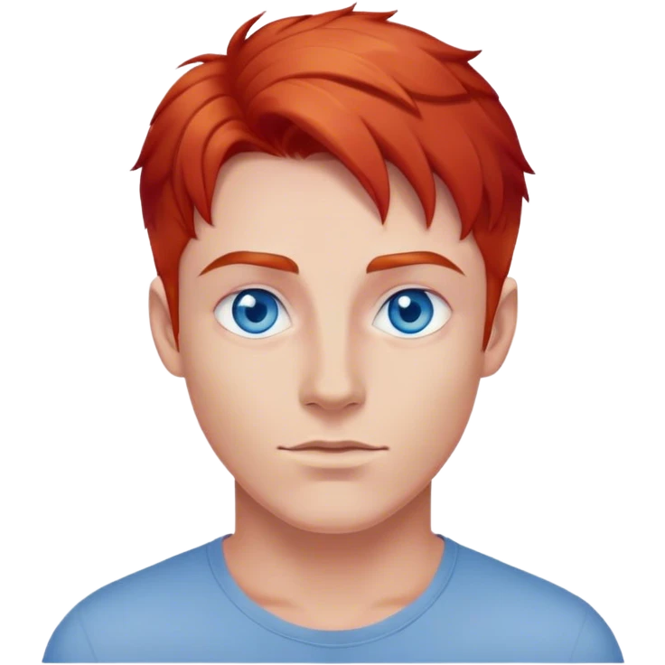 man red hair blue eyes emoji