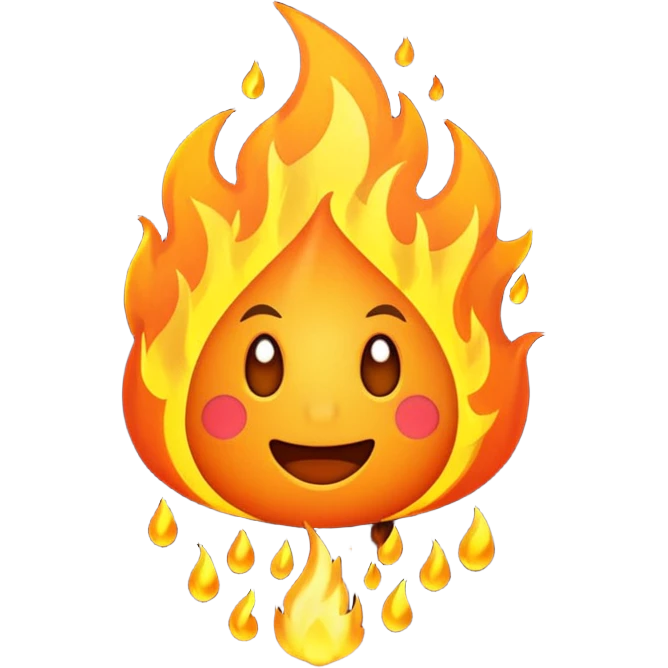 fire rain emoji