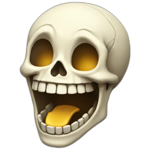 skeleton laughing simple emoji