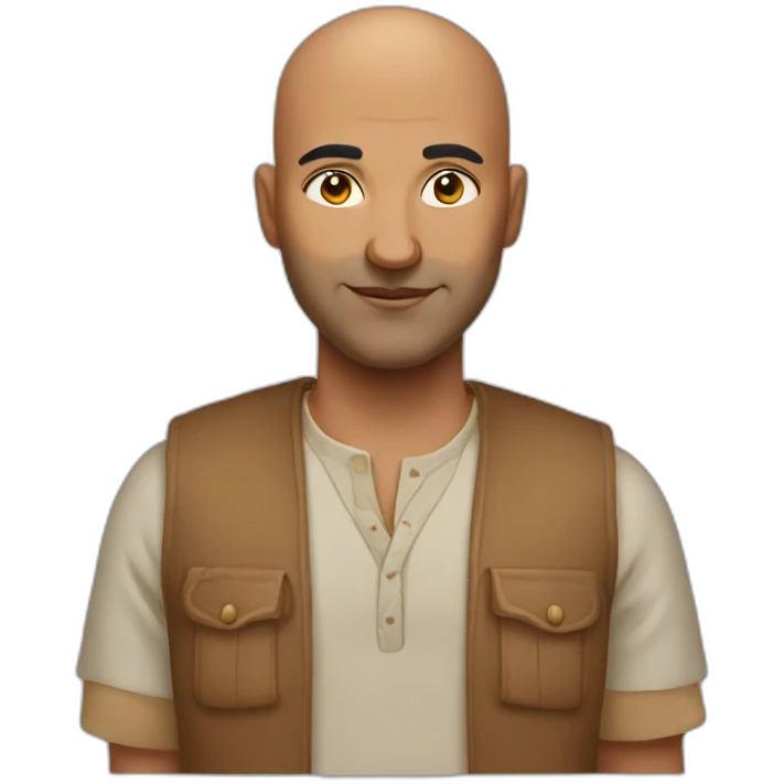 Bald man indian emoji