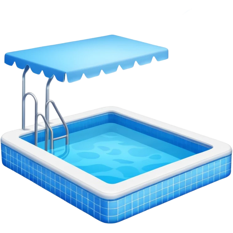 swimming pool with blue water emoji