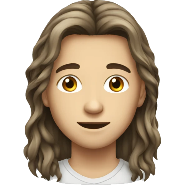 european teenager boy long hair emoji
