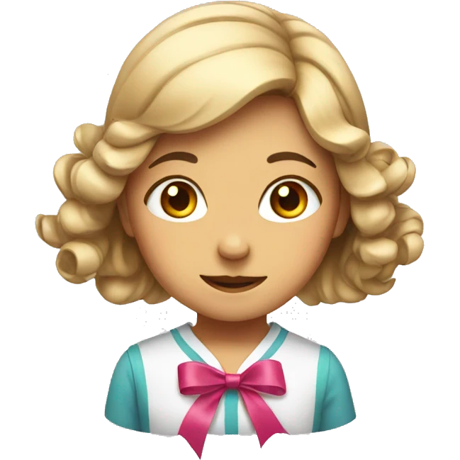 Girl with ribbon emoji