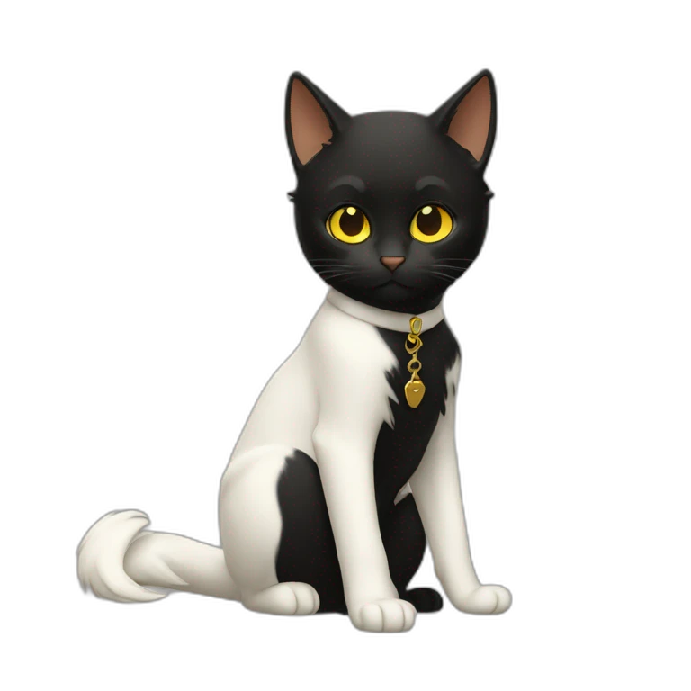chat noir blanc roux emoji