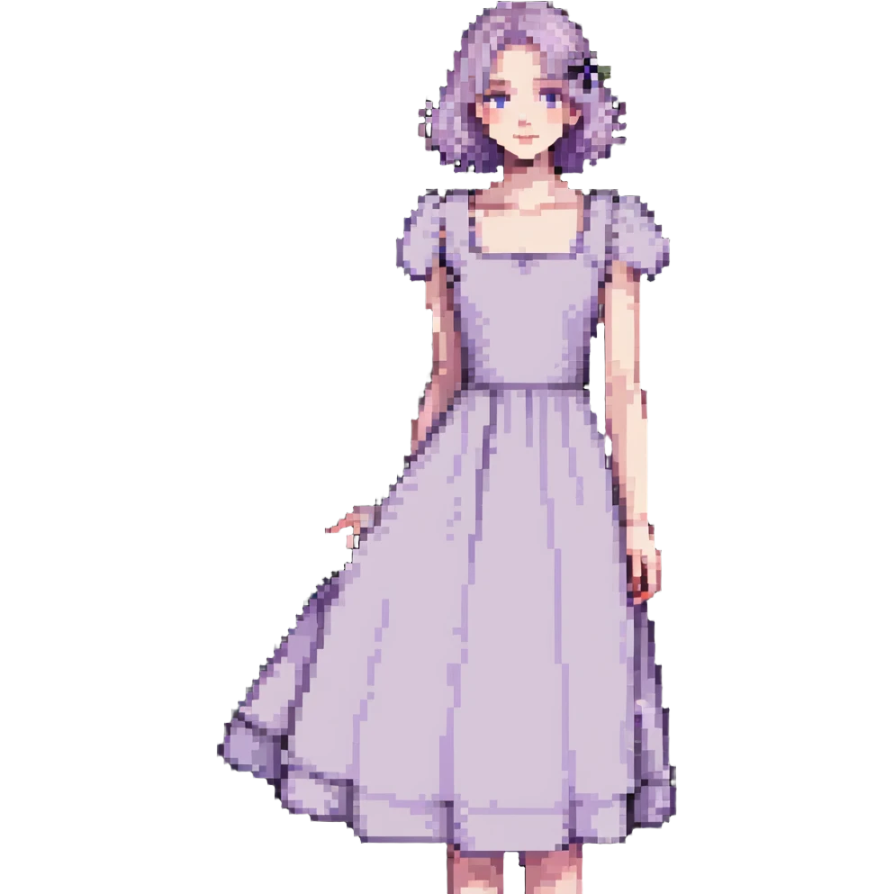 very pale almost white lavender rosy dress emoji