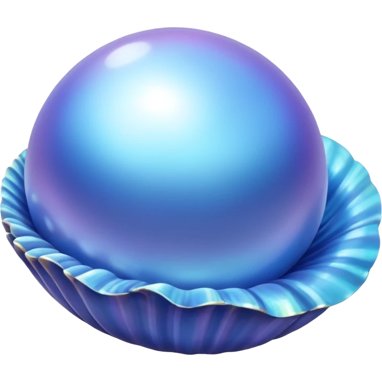 pearl in blue shells emoji
