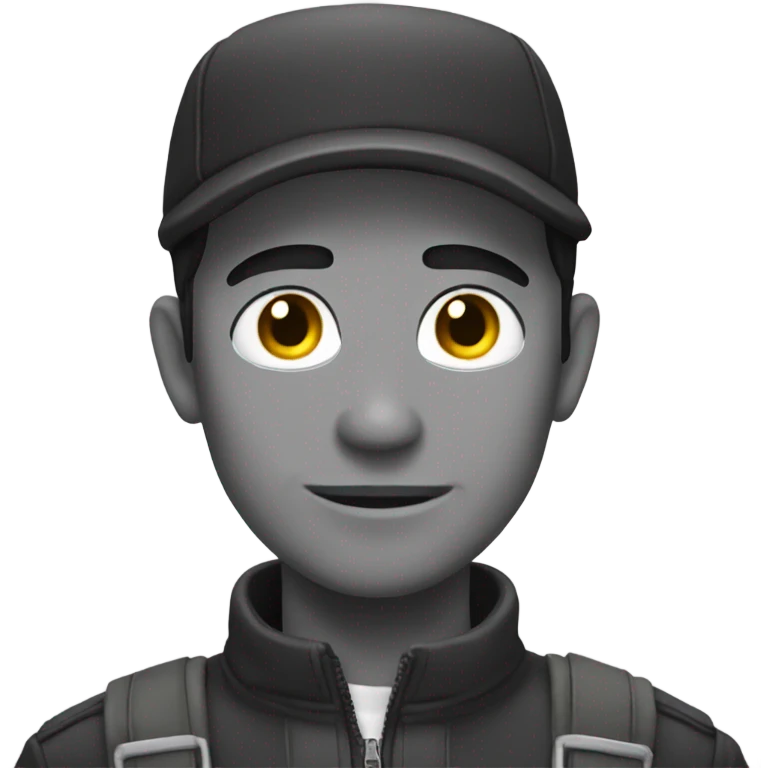 Black and white hunter way emoji