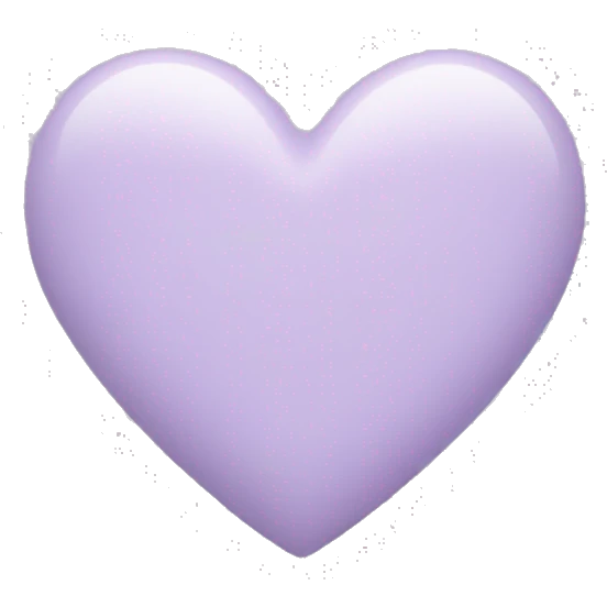 muted light pastel lilac coloured heart emoji