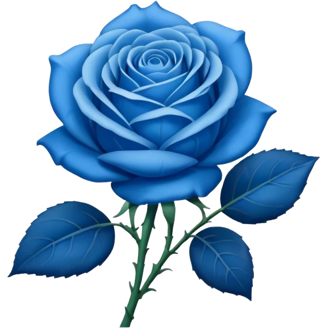 une rose bleu emoji