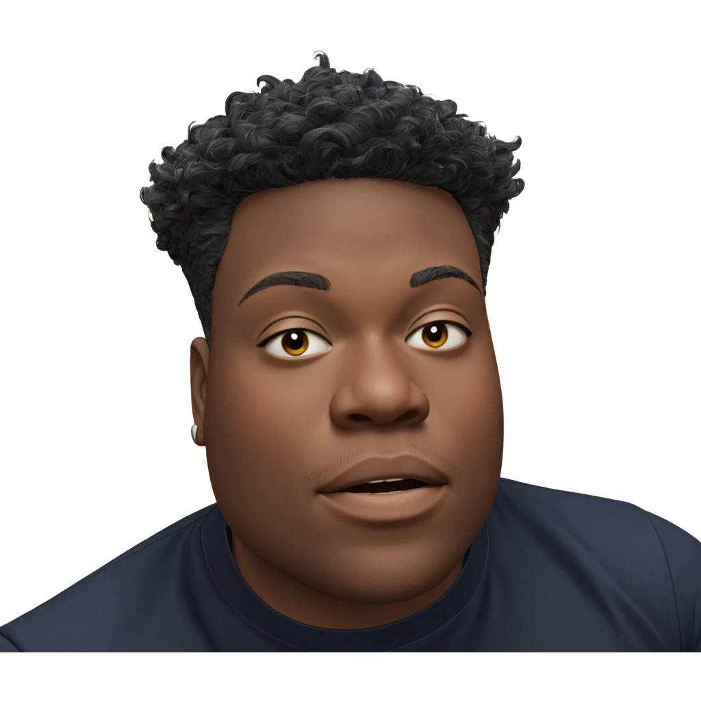 dark-skinned male portrait close-up emoji