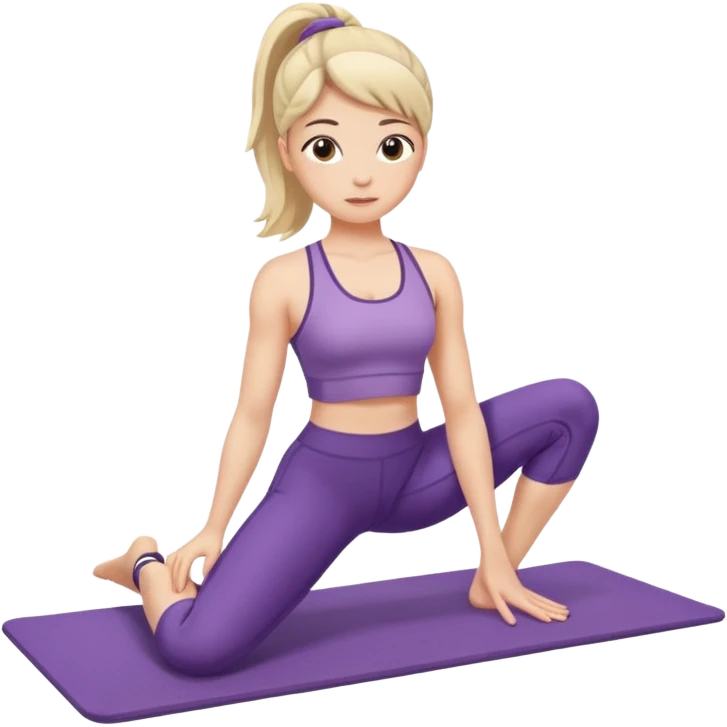 girl doing pilates on mat emoji