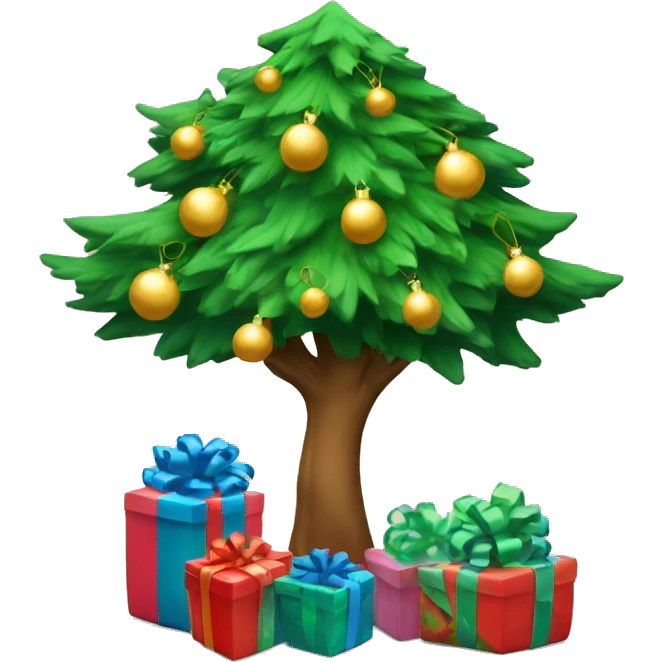 arbol de navidad con regalosdebaj emoji