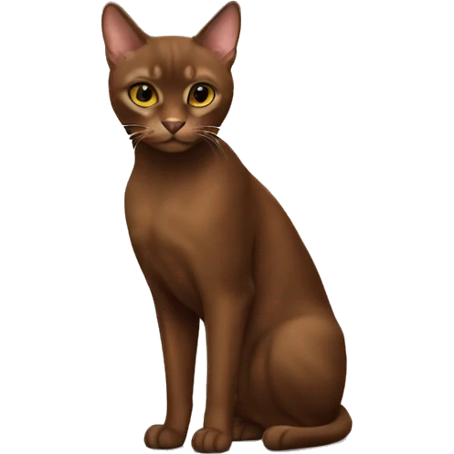 havana brown Cat Full Body emoji