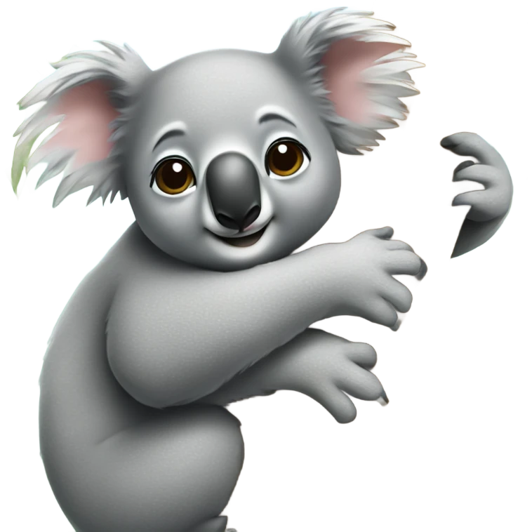 Koala hugging tree emoji