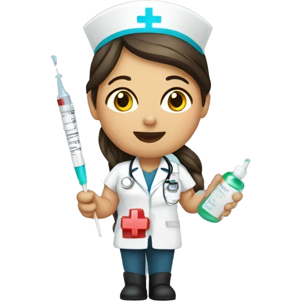 nurse with syringe emoji