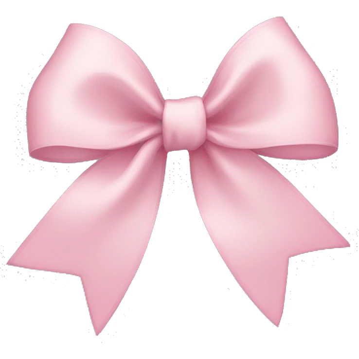light pink ribbon bow emoji