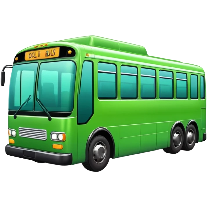 bright green city bus emoji