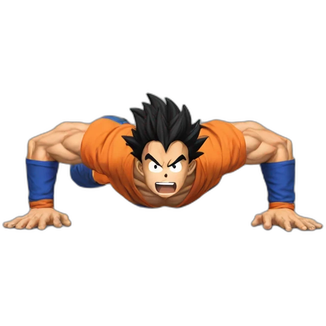 Goku dong push ups emoji