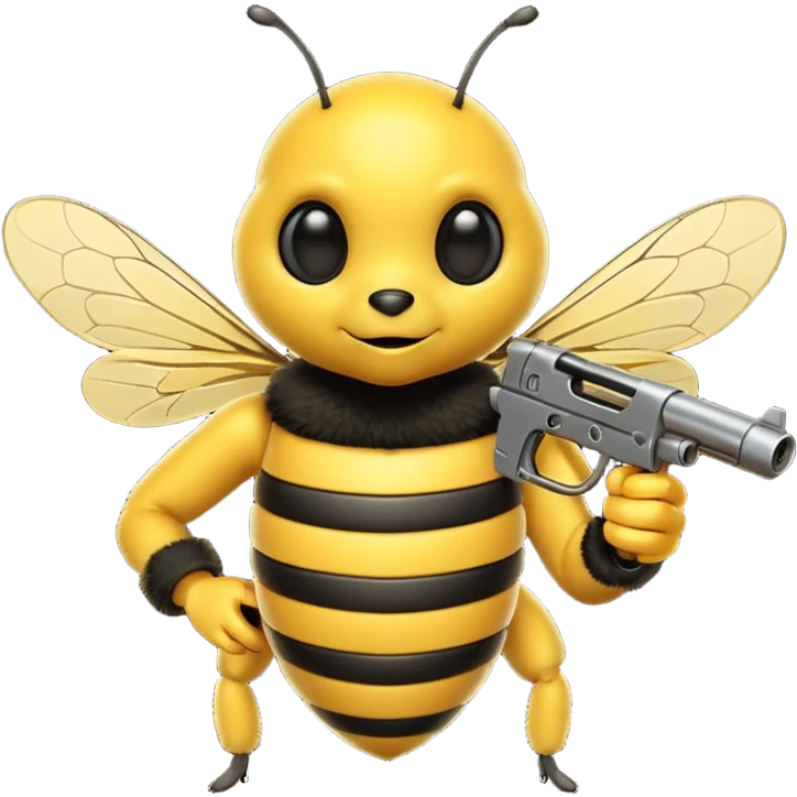 Bee with gun emoji