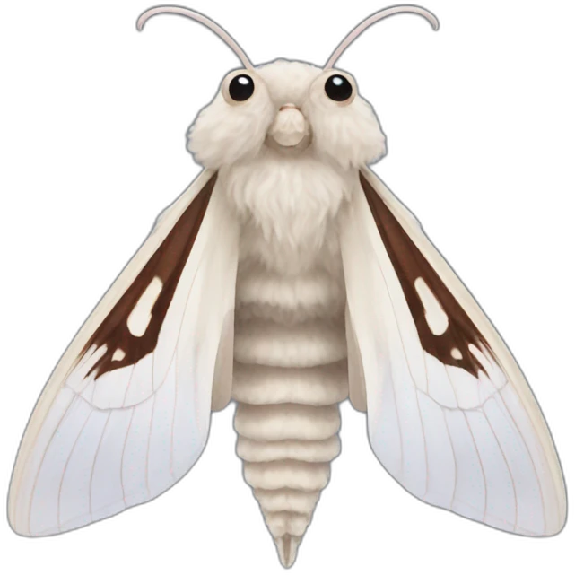 poodle silk moth emoji