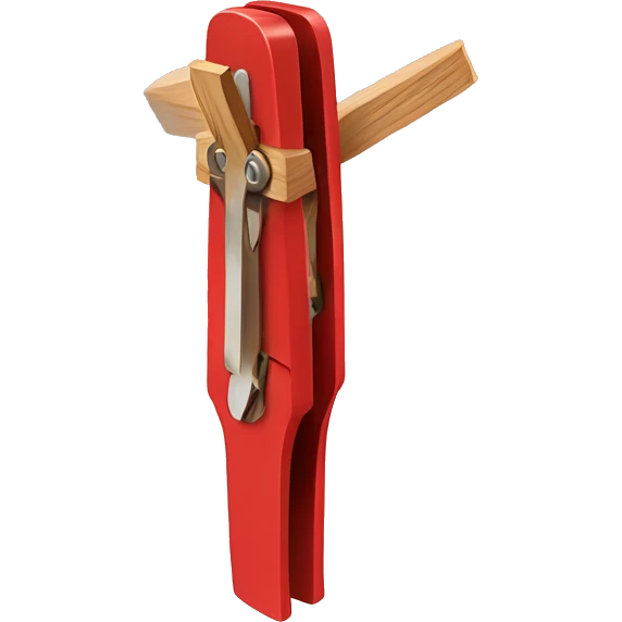 Realistic red clothespin emoji