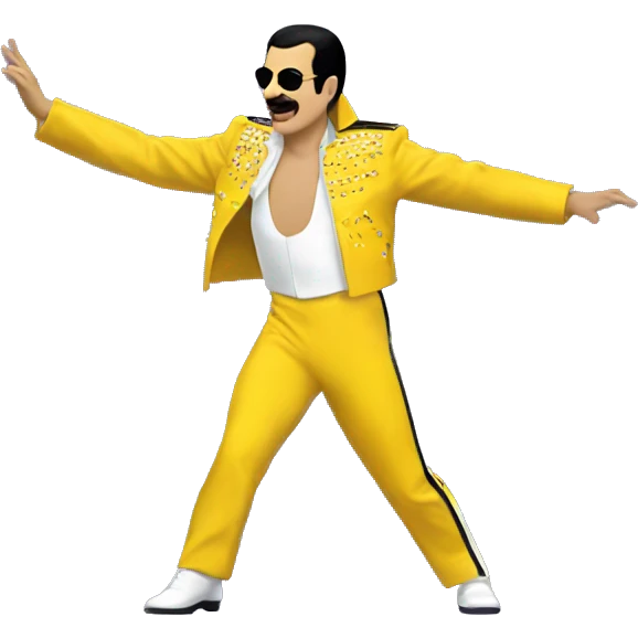 freddie mercury yellow jacket dance emoji
