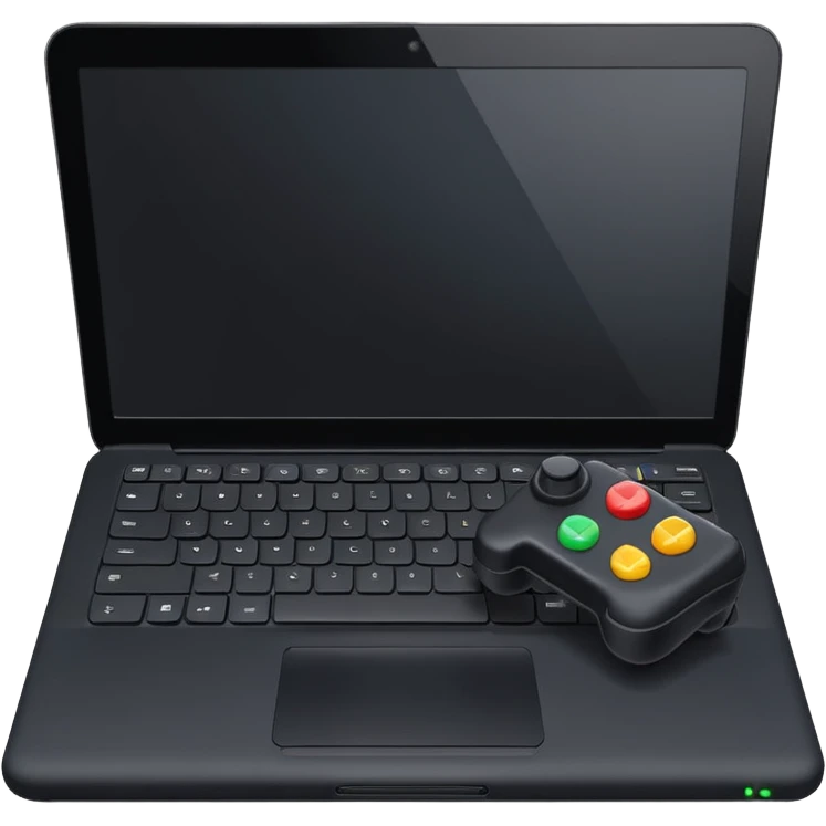 a laptop with conroler emoji